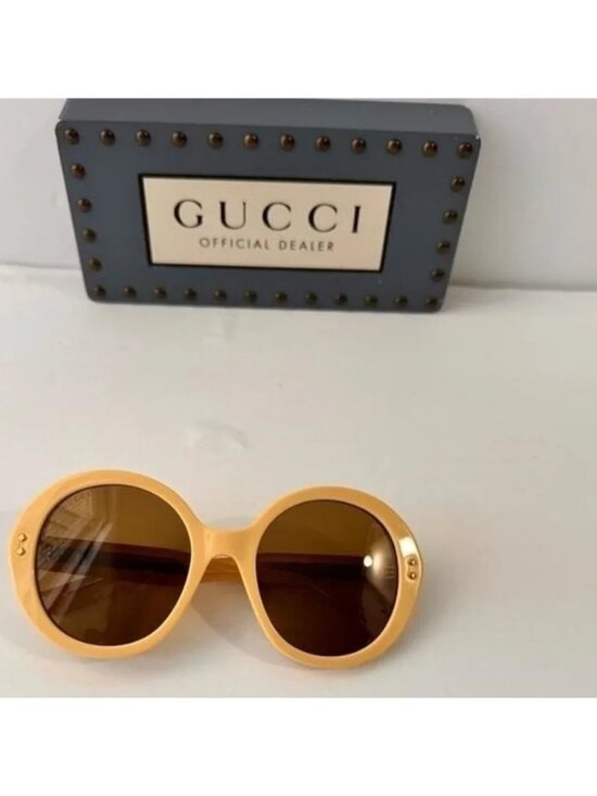 ? - New Authentic GUCCI GG1081S 004 Round Sunglasses